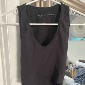 Black rubbed bodysuit